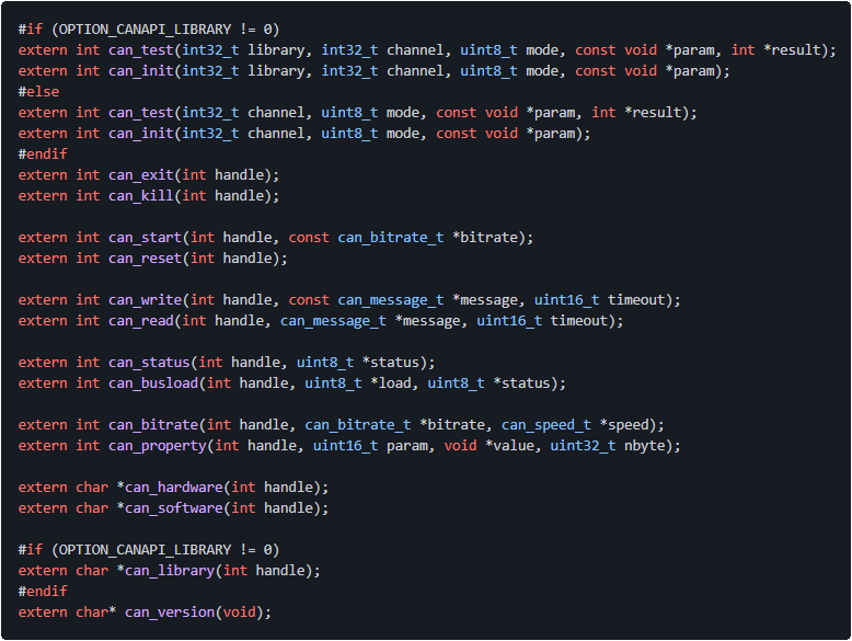 CAN API V3 (C API)
